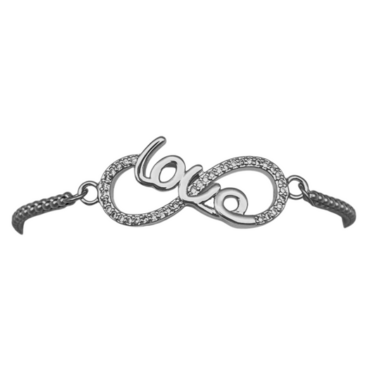 Love CZ Infinity Bracelet