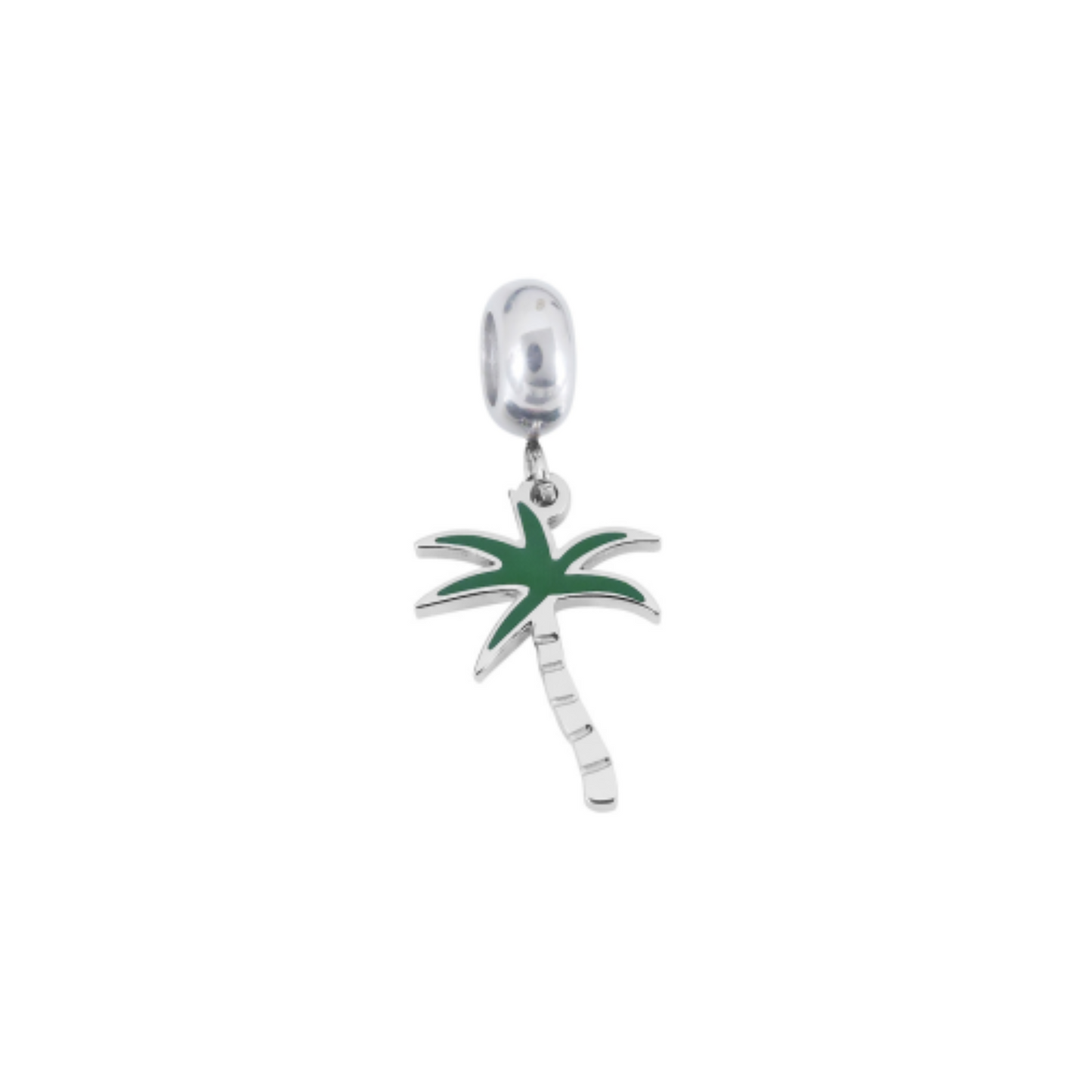 Enamel Palm Tree Dangle Necklace