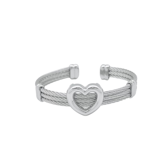 Three Ropes Heart Bangle