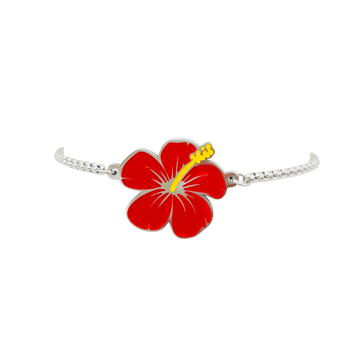 Silver Enamel Flower "Flor de Maga" Bracelet