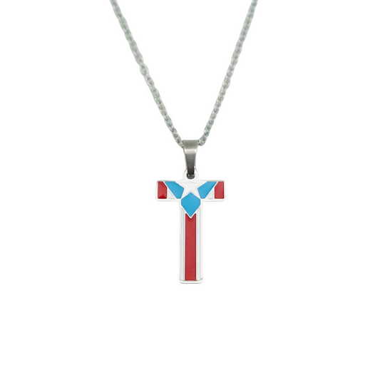 Letter T PR Flag Necklace